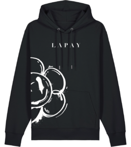 FlowerHead_Hoodie_Black_Front